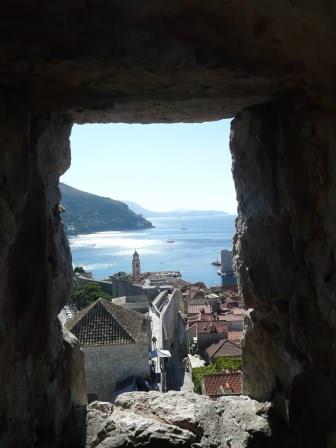 Dubrovnik and harbour from wall web